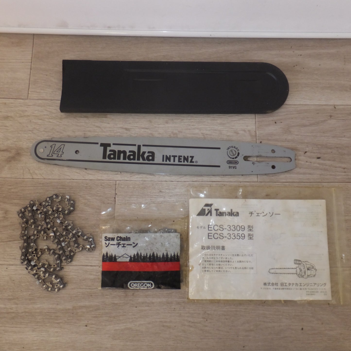 [送料無料] ジャンク★タナカ tanaka エンジンチェーンソー ECS-3359　チェン 91PX-52E　3軸合成値 9.3m/s2★