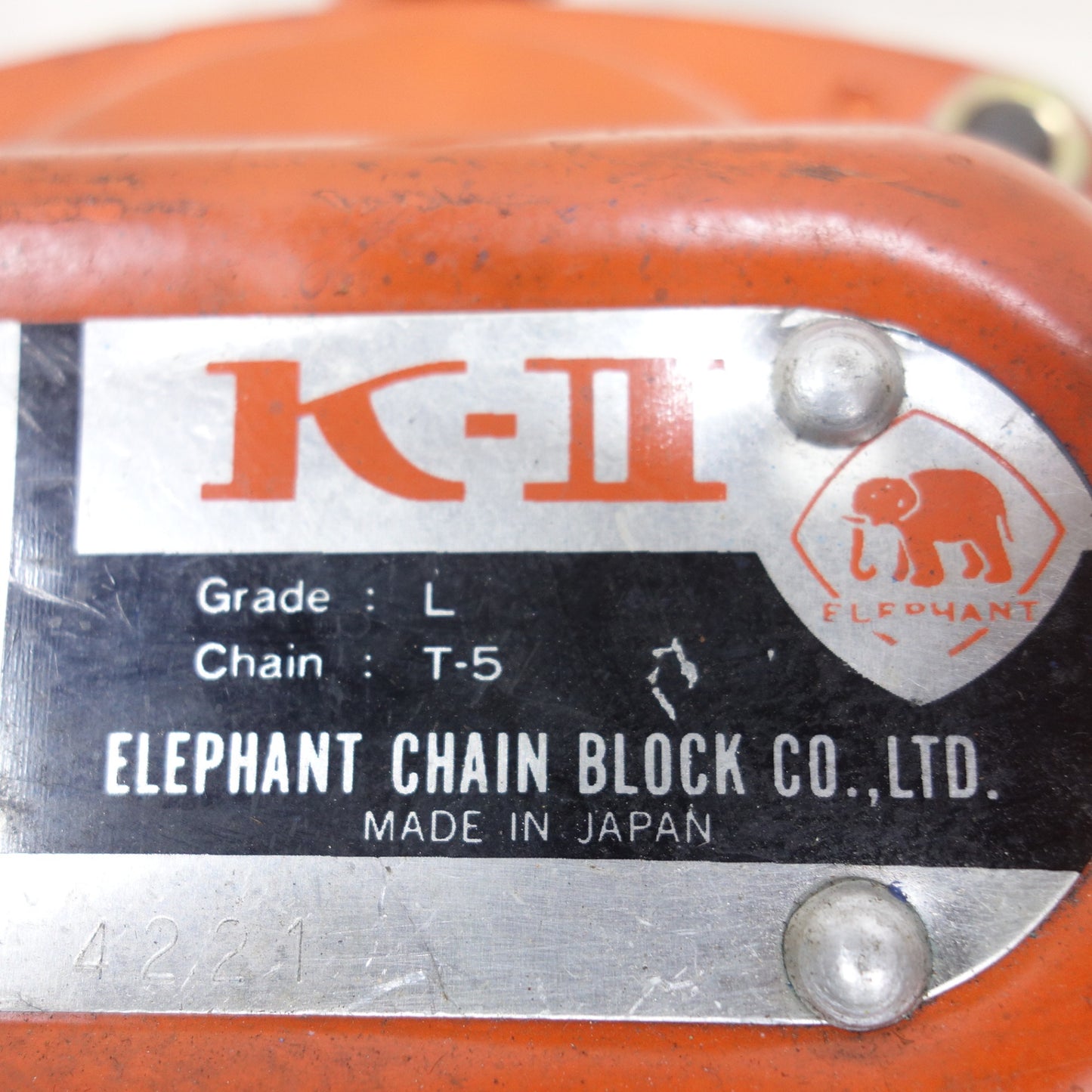 [送料無料] ◆象印 チェーンブロック 0.5ton K-2 L T-5 500kg 0.5トン K-Ⅱ ELEPHANT 吊り 工具①◆