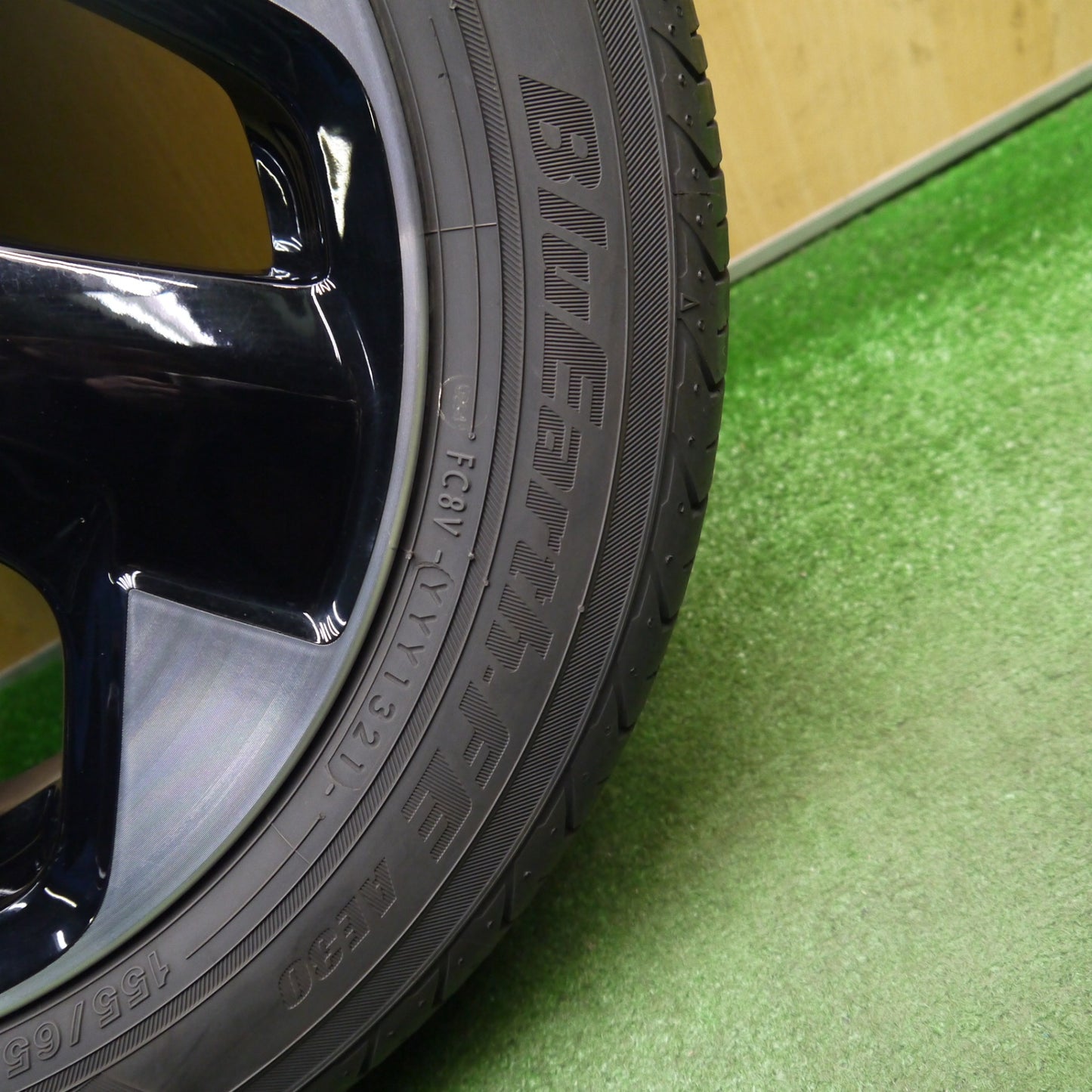 キレイ！1本★日産 デイズ ルークス 純正 155/65R14 ヨコハマ BluEarth-FE AE30 ブルーアース 14インチ PCD100/4H★6021010Hノ