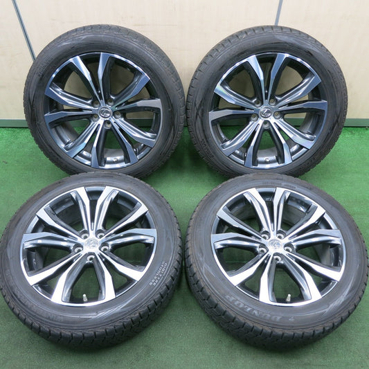 *送料無料* センサー付！バリ溝！9分★レクサス RX450h バージョンL 純正 235/55R20 スタッドレス ダンロップ ウインターマックス SJ8 PCD114.3/5H★4050507HAス