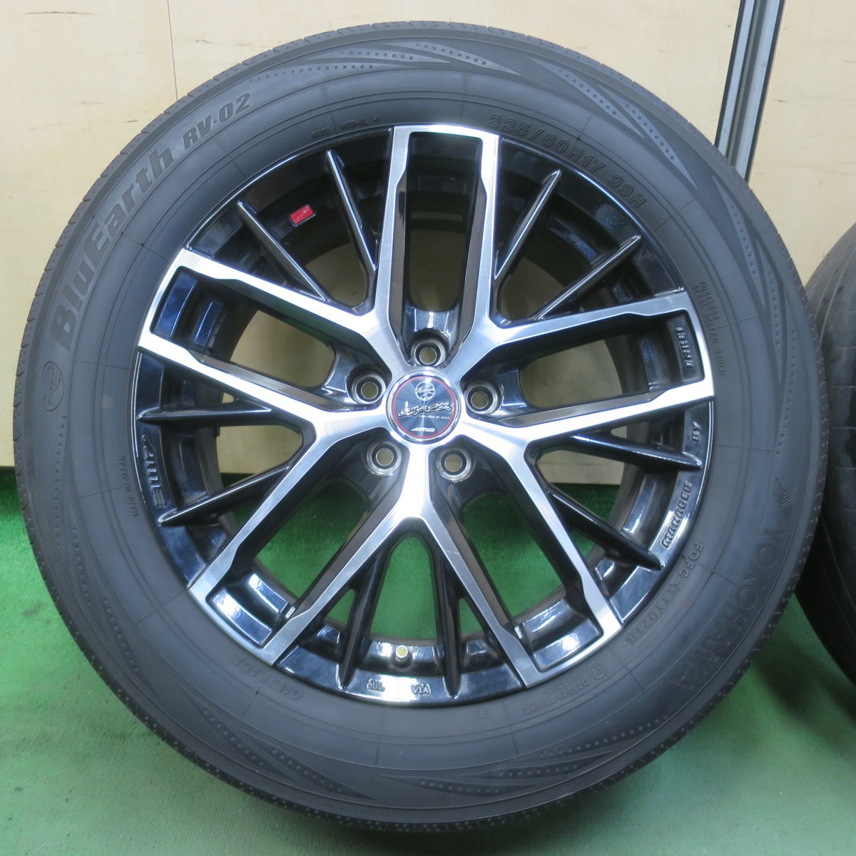 4本価格★フォレスター 等 225/60R17 ヨコハマ ブルーアース RV-02 SMACK REVILA ENKEI AME スマック レヴィラ エンケイ 17インチ PCD100/5H★6043011イノ
