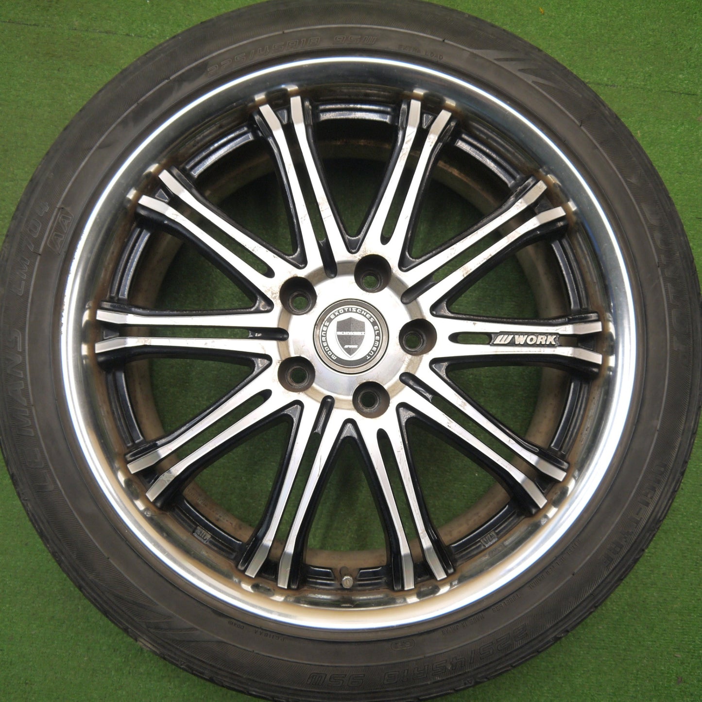 4本価格★WORK SCHWERT SW1 225/45R18 ダンロップ LE MANS LM704 18インチ ワーク シュバート シュヴァート PCD114.3/5H★5120902Hノ