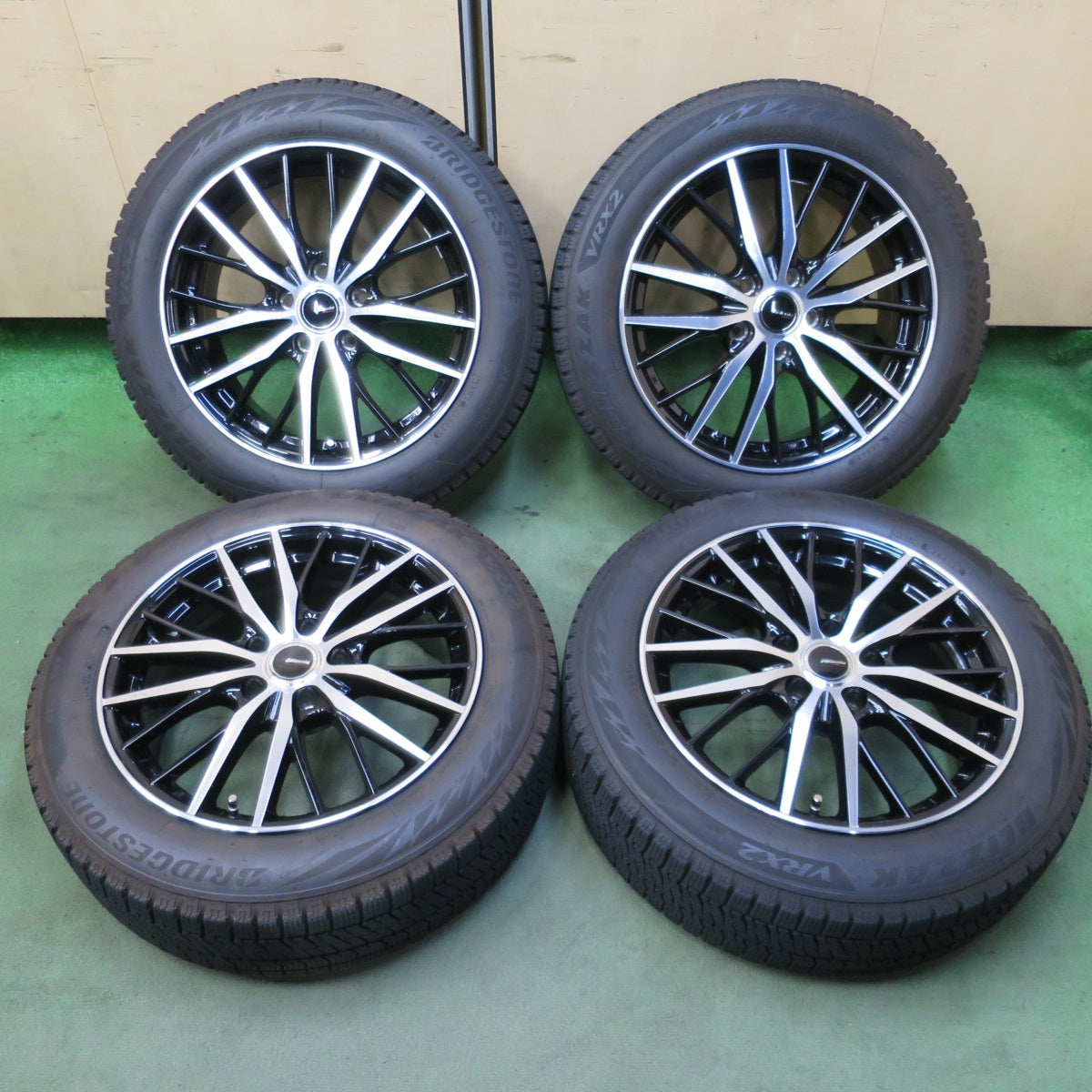 バリ溝！23年！キレイ！9.5分◎スタッドレス 195/60R17 ブリヂストン ブリザック VRX2 Galeria GM01 ガレリア 17インチ PCD114.3/5H◎6080404NGス