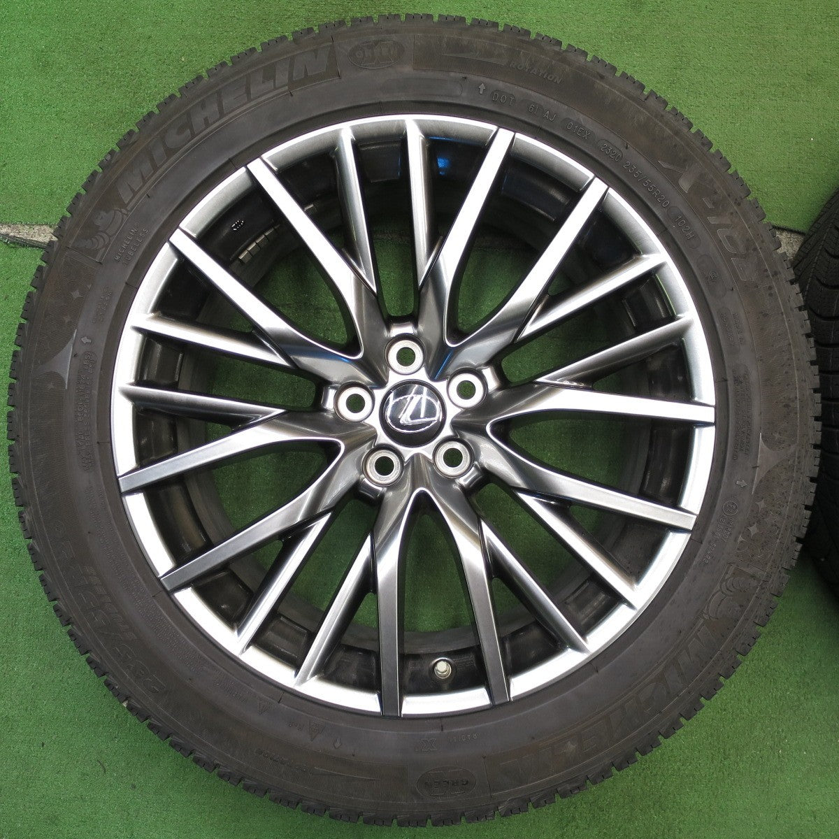 センサー付！バリ溝！キレイ！8.5分★レクサス RX Fスポーツ 純正 235/55R20 スタッドレス ミシュラン X-ICE XI3 20インチ PCD114.3/5H★5060803NJス