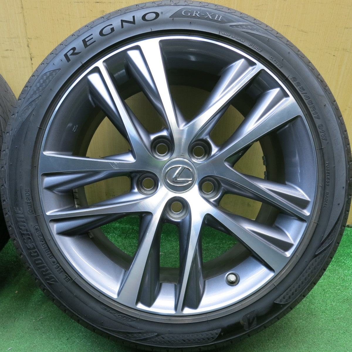 センサー付！バリ溝！23年！9分★レクサス IS バージョンL 純正 225/45R17 ブリヂストン レグノ GR-X2 17インチ PCD114.3/5H★6031515HAノ