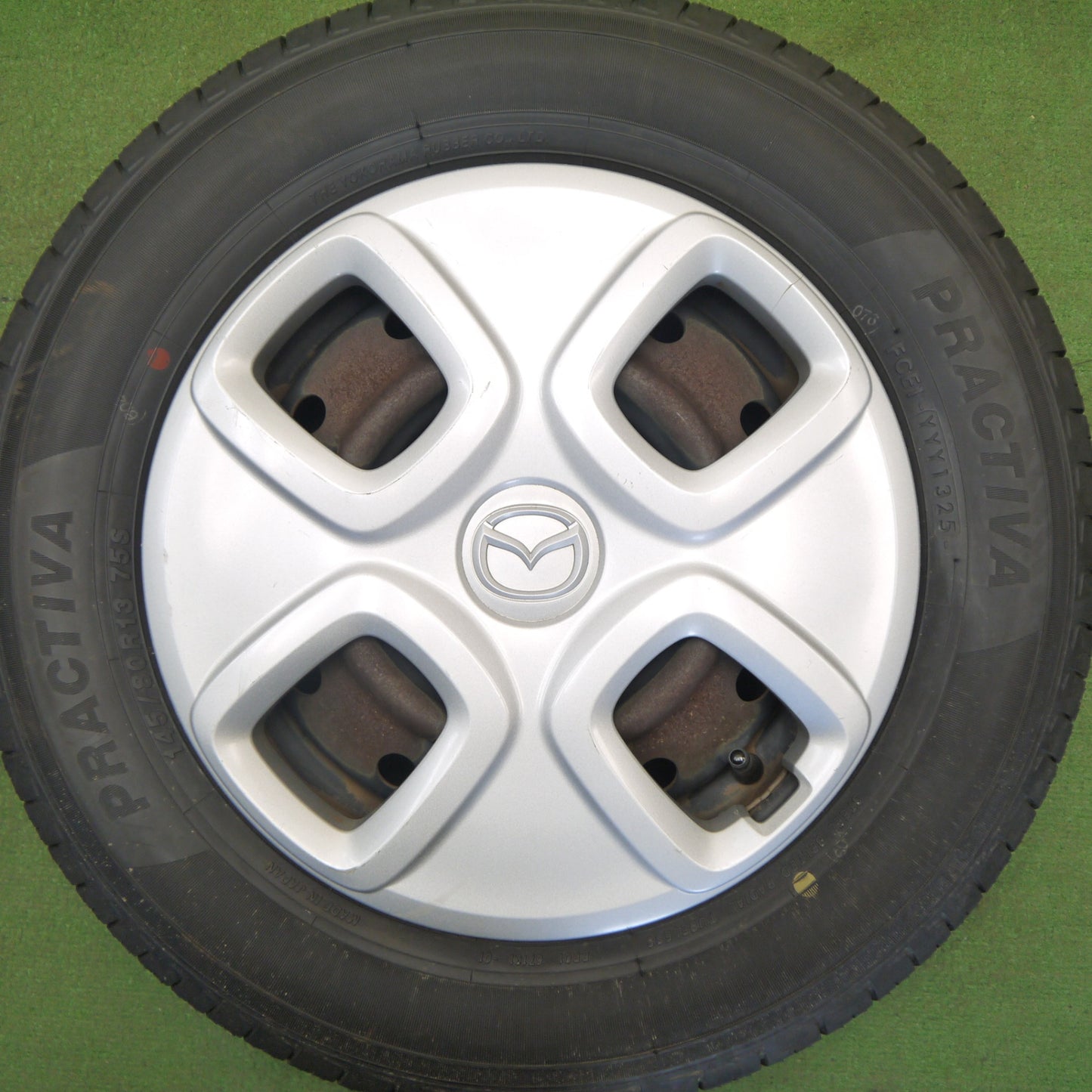 4本価格！25年★マツダ キャロル 純正 スチール 145/80R13 プラクティバ ヨコハマ 13インチ PCD100/4H★6041305Hノ