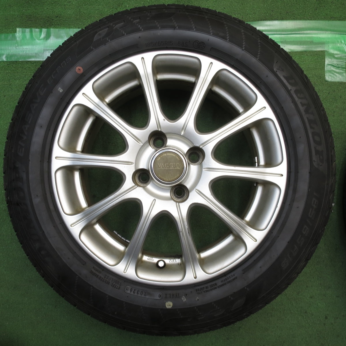 バリ溝！26年！ほぼ10分◎185/65R15 ダンロップ エナセーブ EC205 VAGGIO ヴァッジオ 15インチ PCD100/4H◎6090902NJノ