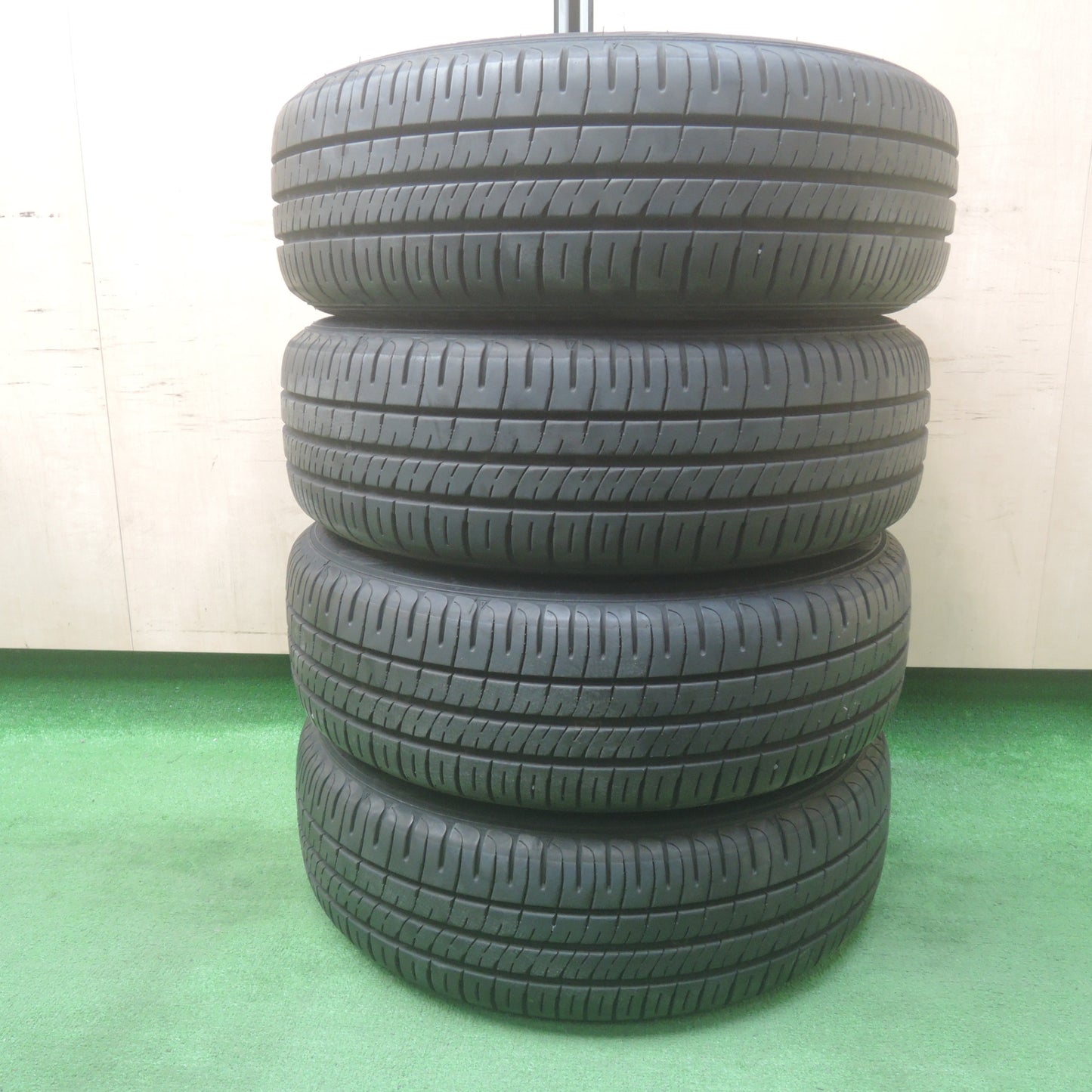 *送料無料* バリ溝！21年！9.5分★ホンダ フィット 純正 スチール 185/60R15 ダンロップ エナセーブ EC204 15インチ PCD100/4H★4042801KMノ