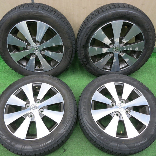 4本価格★スズキ ワゴンR スティングレー 純正 155/65R14 スタッドレス ブリヂストン ブリザック VRX2 PCD100/4H★4121601NJス