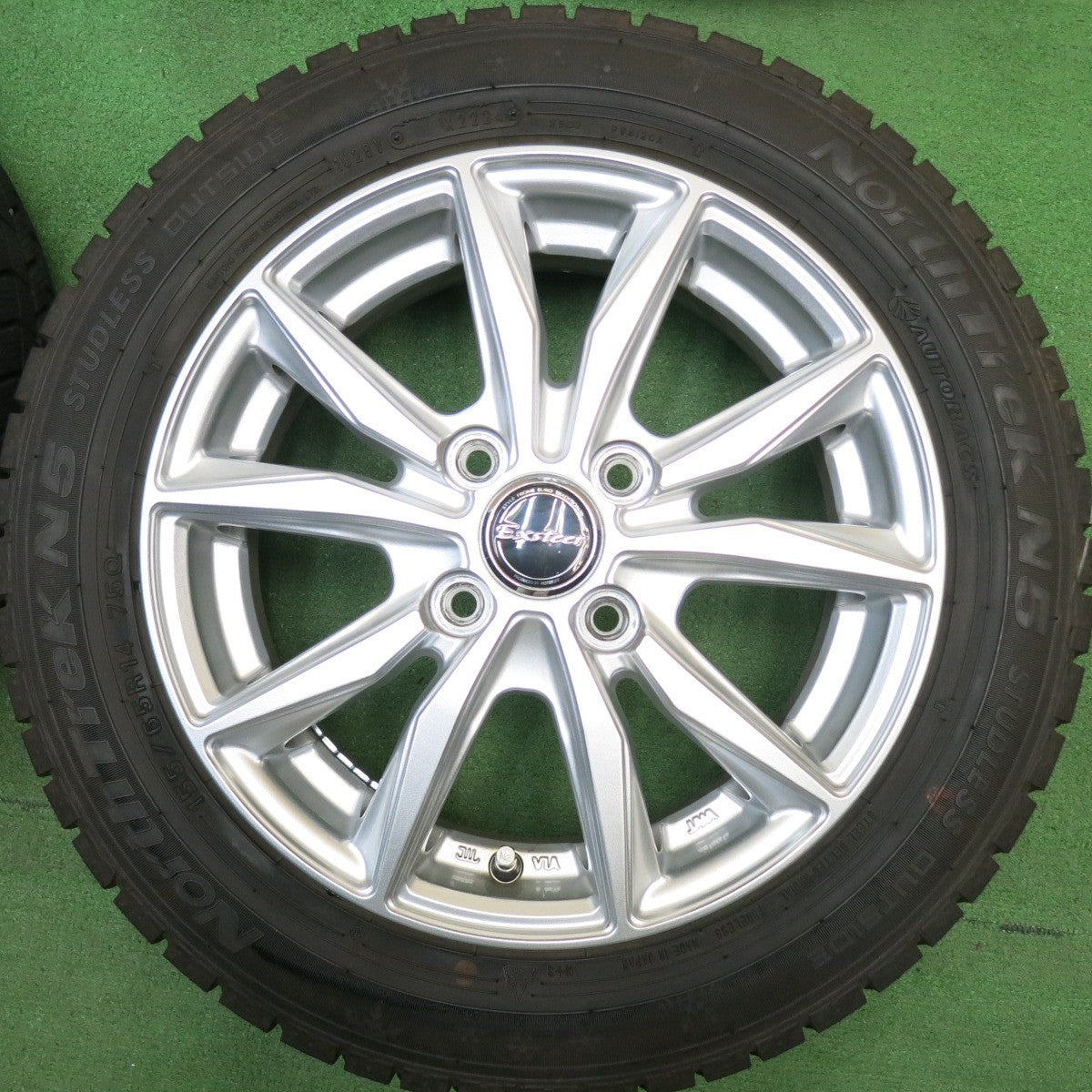 ほぼ未使用！24年！キレイ★スタッドレス 155/65R14 オートバックス ノーストレック N5 Exsteer エクスター 14インチ PCD100/4H★6040522HAス