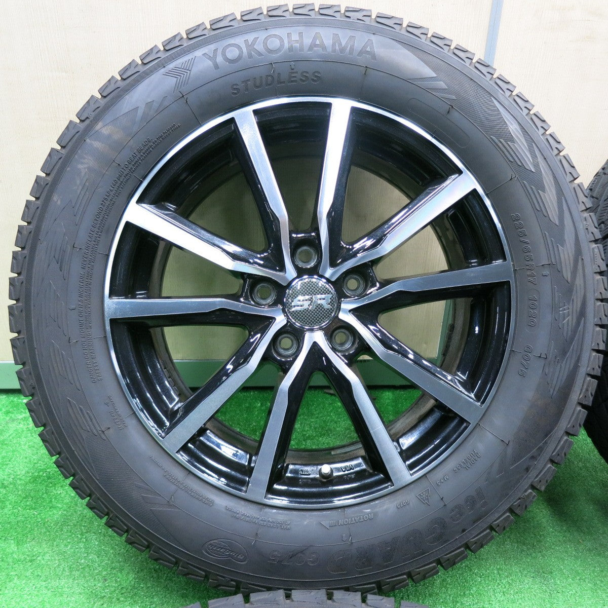 [送料無料] バリ溝！21年！キレイ！9分★スタッドレス 225/65R17 ヨコハマ アイスガード G075 STRANGER ストレンジャー 17インチ PCD114.3/5H★4112601TNス