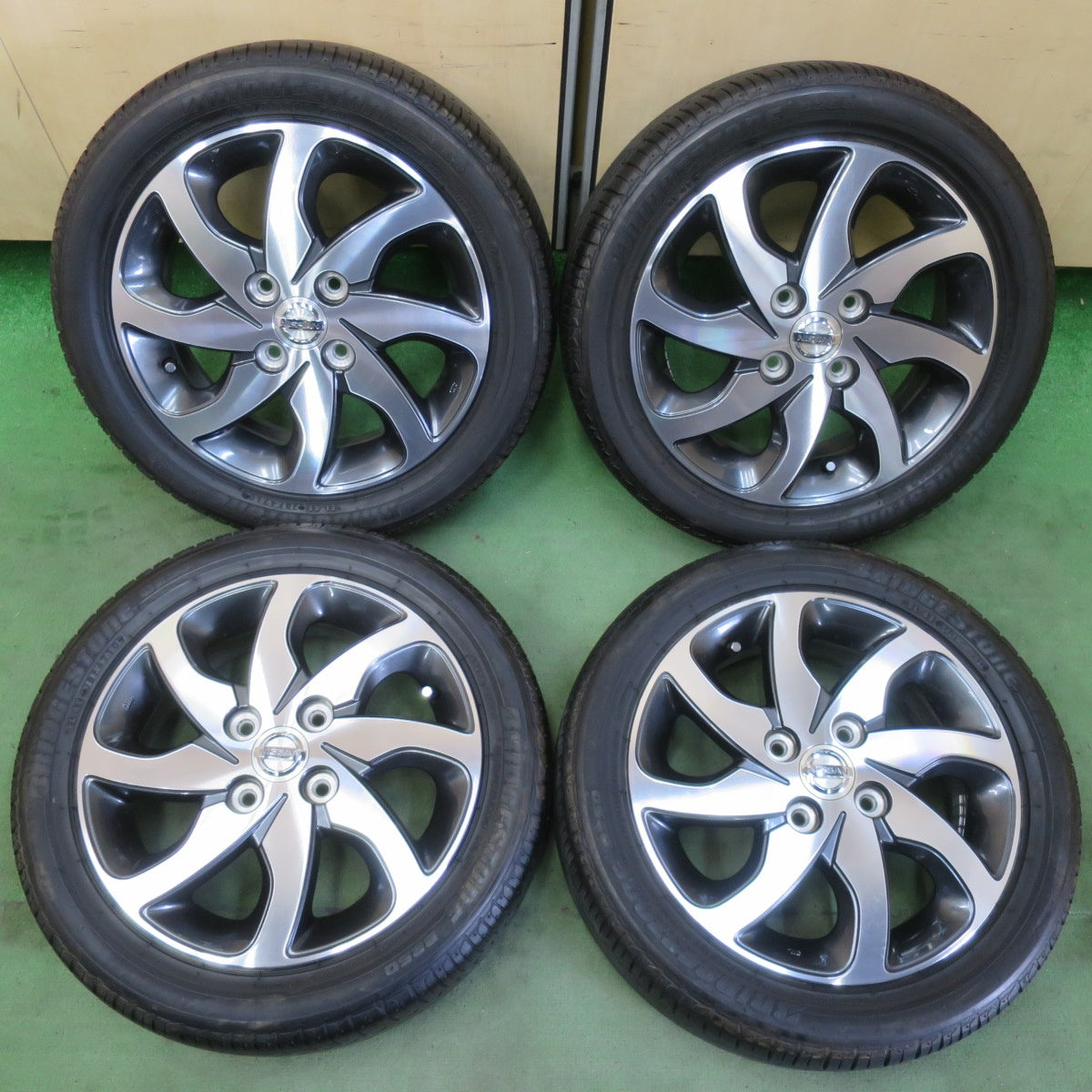 バリ溝！キレイ！9.5分以上★日産 ルークス スズキ パレット 純正 165/55R14 ブリヂストン B250 14インチ PCD100/4H★6042712イノ