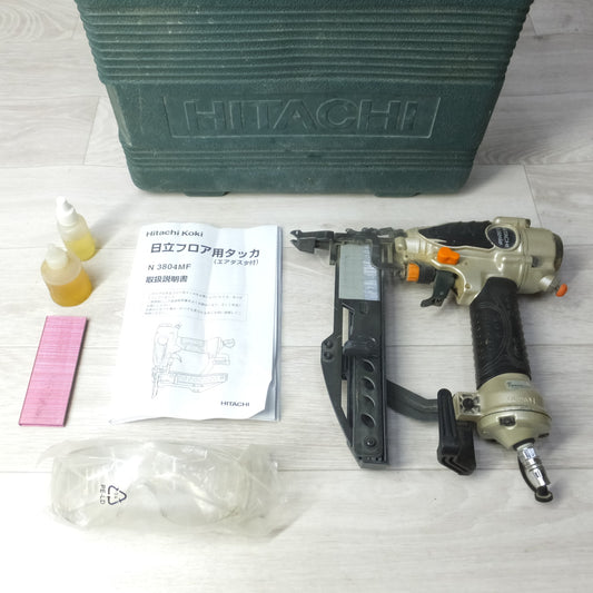 [送料無料] ◆HITACHI 日立工機 38mm タッカ N3804MF 常圧 フロア用タッカ エアツール◆