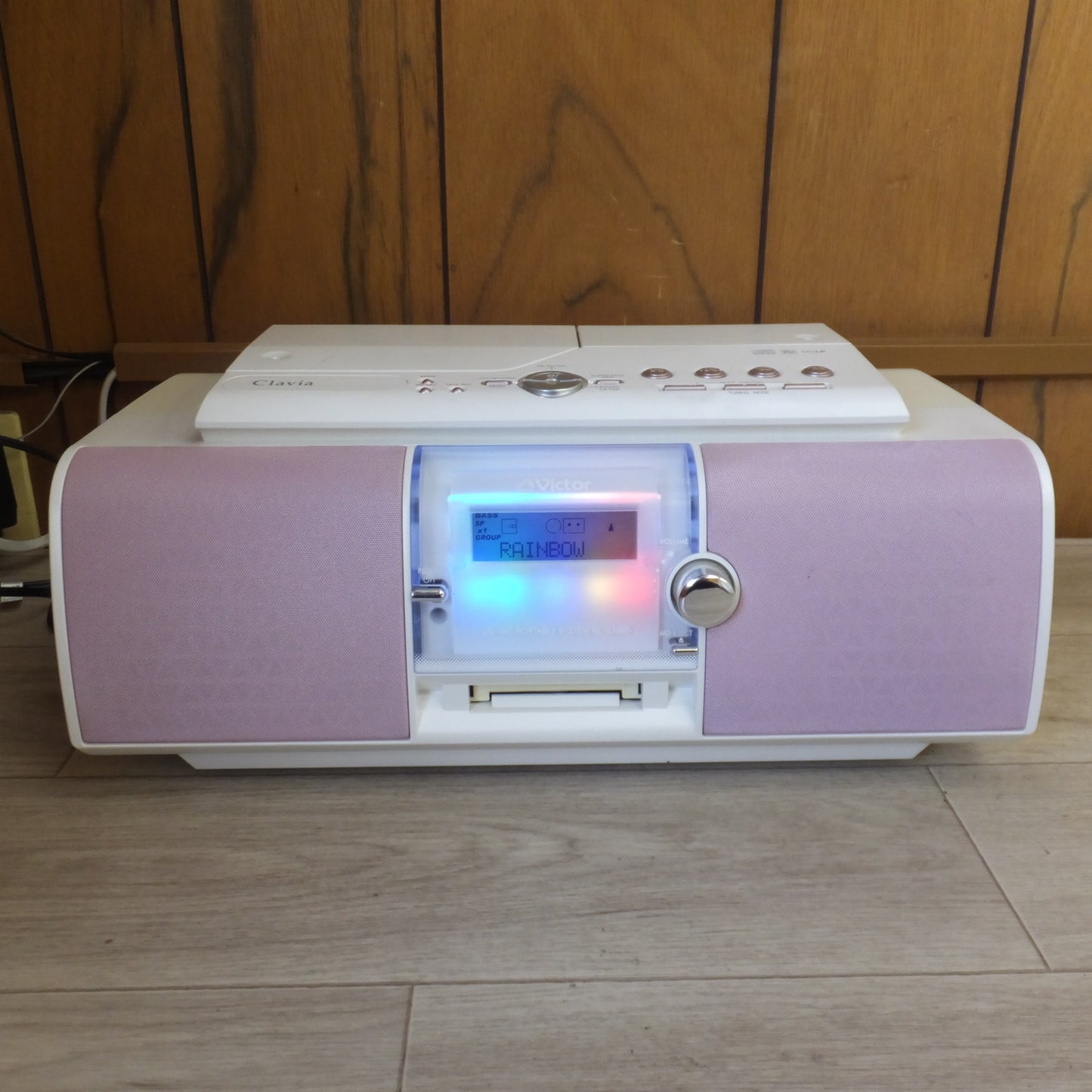 [送料無料] キレイ★日本ビクター Victor 2007年製 CD-MDポータブルシステム  RC-L1MD-P　AC100V 50/60Hz 27W★