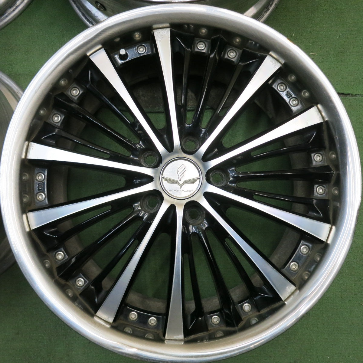 4本価格◎RAYS BLACK FLEET V350 19インチ ホイール レイズ ブラック フリート 19×8J PCD114.3/5H◎6080804HAホ