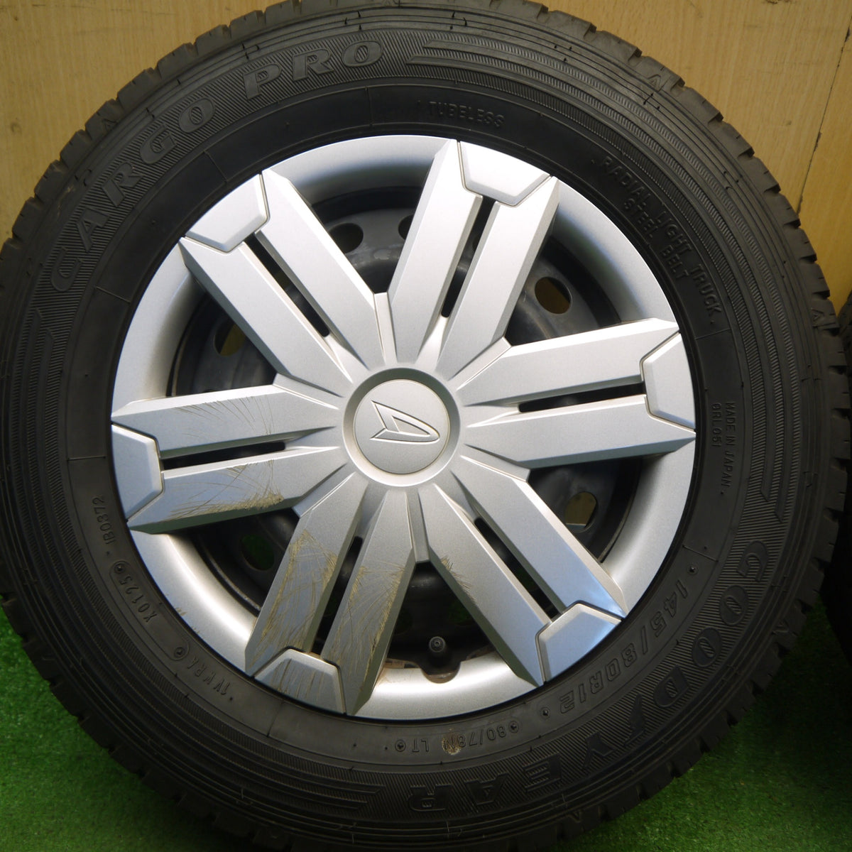 4本価格！25年◎ダイハツ アトレー 純正 スチール 145/80R12 80/78N グッドイヤー CARGO PRO カーゴ プロ 12インチ PCD100/4H◎6100204Hノ