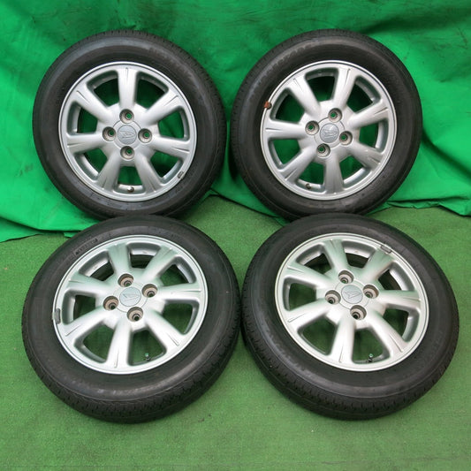 *送料無料* バリ溝！ほぼ10分★ダイハツ タント 純正 155/65R14 ブリヂストン ネクストリー エコピア 14インチ PCD100/4H★4052503ナノ