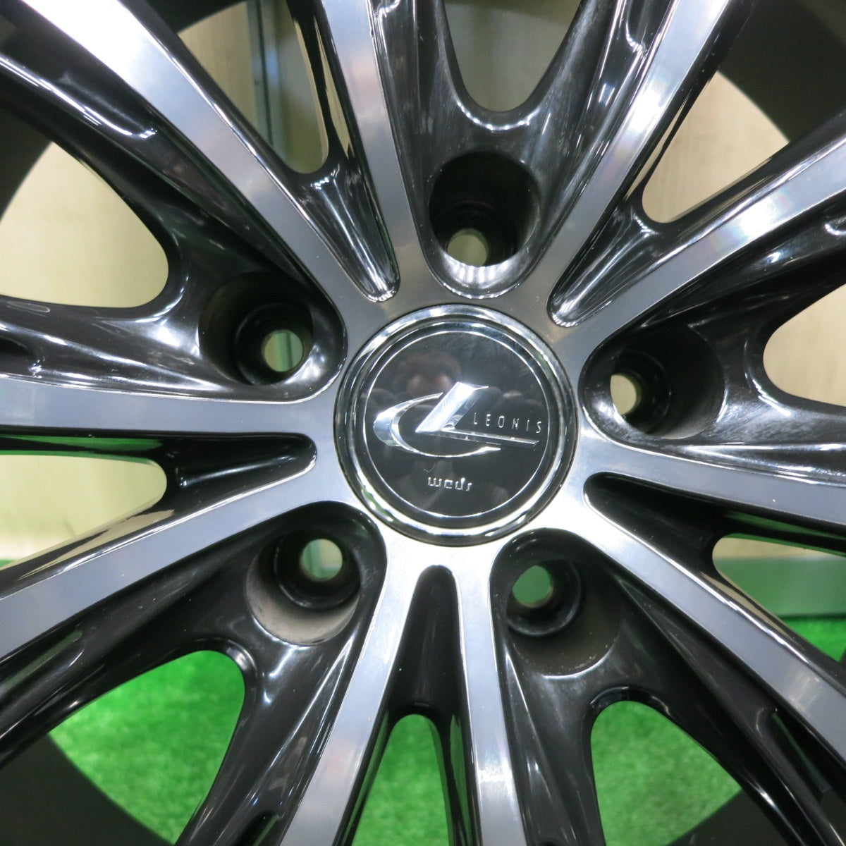 [送料無料] バリ溝！キレイ！9.5分★LEONIS EX 245/45R19 ダンロップ LE MANS V レオニス 19インチ ルマン5 PCD114.3/5H★4112502TNノ