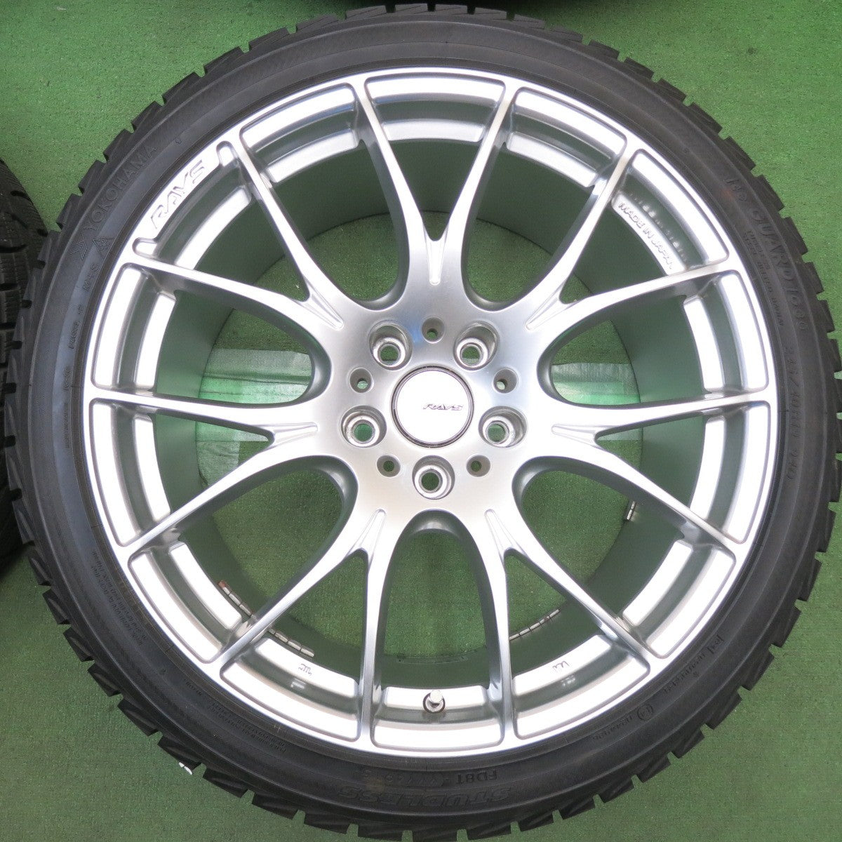 バリ溝！9.5分◎BMW 等 RAYS HOMURA 2X7 245/40R19 スタッドレス ヨコハマ アイスガード iG30 レイズ ホムラ 2×7 19インチ PCD120/5H◎6101103HAス