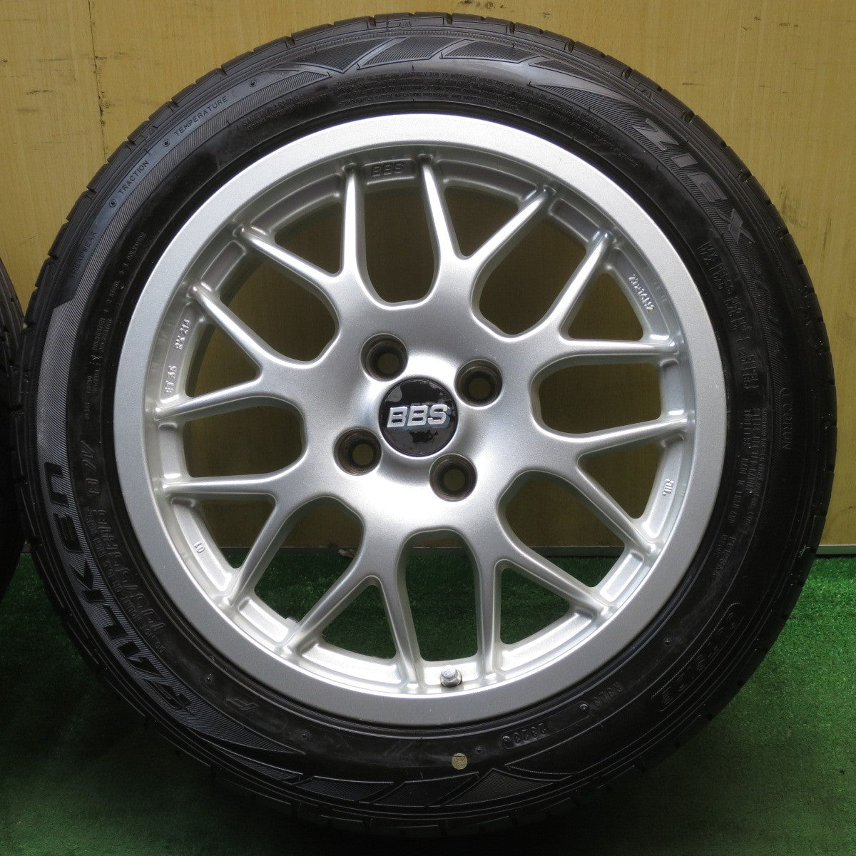 超バリ溝！23年！ほぼ10分★BBS RX214 195/55R16 ファルケン ZIEX ZE914 ECORUN 16インチ PCD100/4H★5080810NJノ