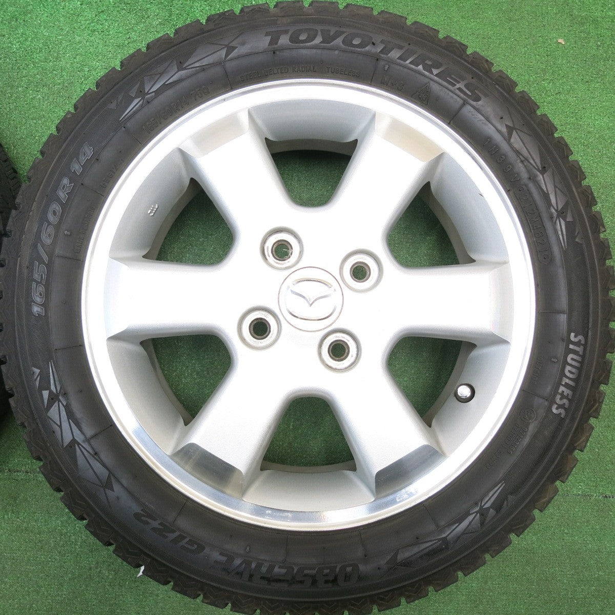 4本価格！21年★マツダ DG64W スクラム ワゴン 純正 165/60R14 スタッドレス トーヨー オブザーブ GIZ2 14インチ PCD100/4H★5121308HAス