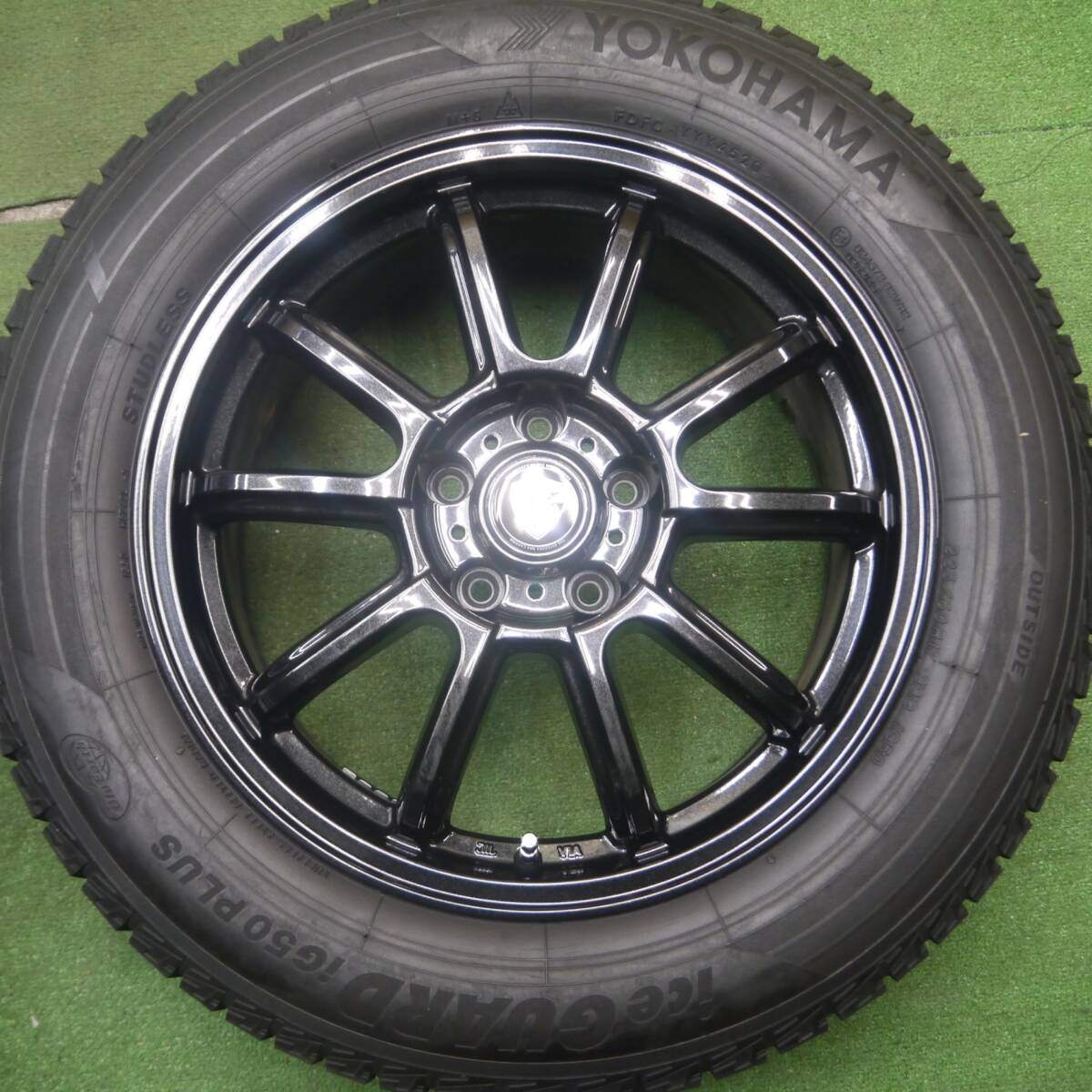 バリ溝！キレイ！9.5分以上★スタッドレス 225/60R17 ヨコハマ アイスガード iG50 プラス ESTROSA エステローザ 17インチ PCD114.3/5H★5022113Hス