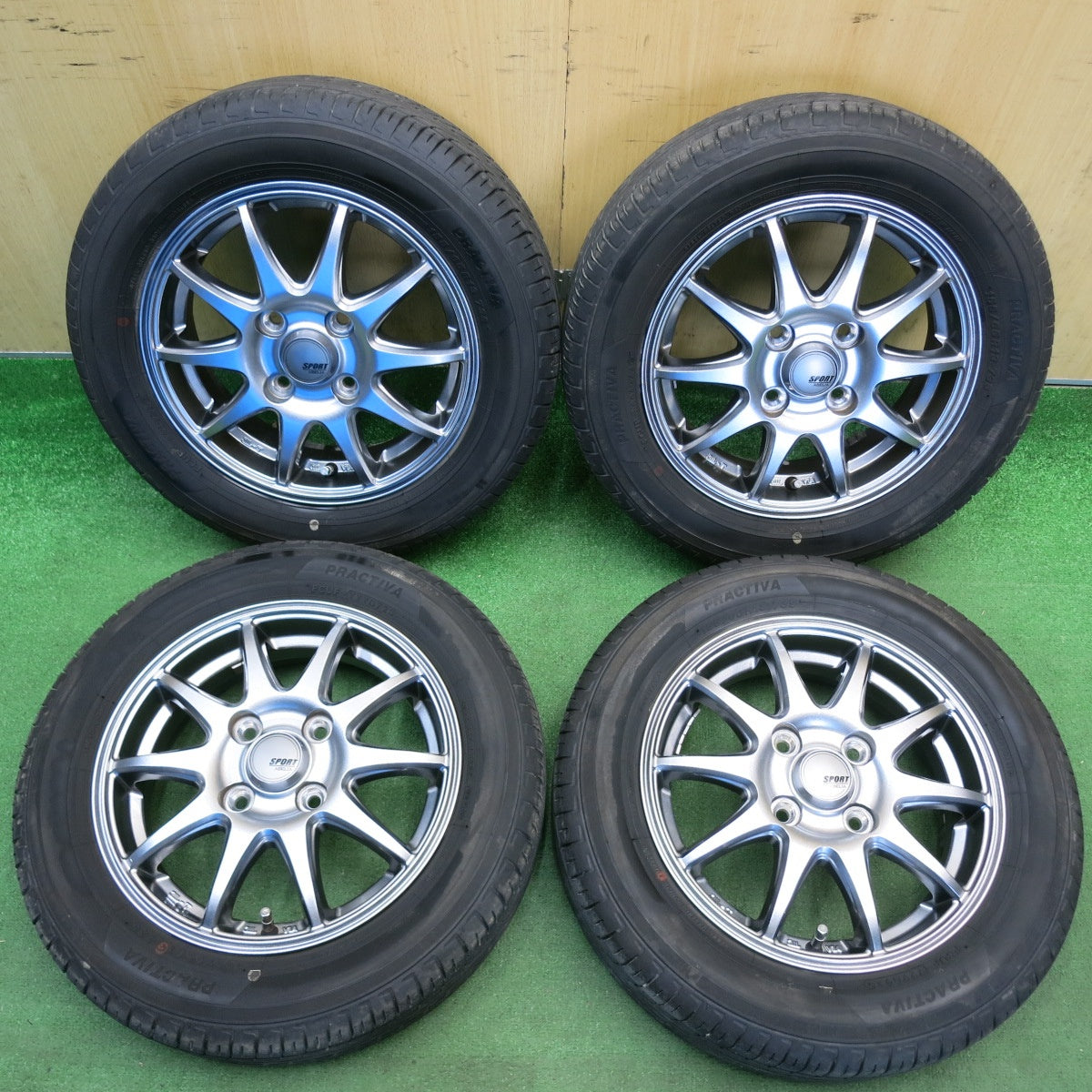 バリ溝！25年！9.5分以上★155/65R13 プラクティバ ヨコハマ SPORT ABELIA スポルト アベリア 13インチ PCD100/4H★6041905HAノ