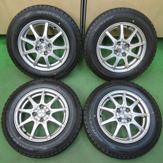 タイヤほぼ未使用！22年★スタッドレス 165/70R14 ダンロップ ウインターマックス WM02 ZACK Sport-9 MONZA ザック モンツァ 14インチ PCD100/4H★5071903イス