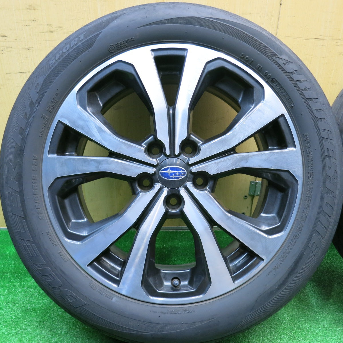 4本価格★スバル SK フォレスター 純正 225/55R18 ブリヂストン デューラー H/P SPORT 18インチ PCD114.3/5H★5103009HAノ