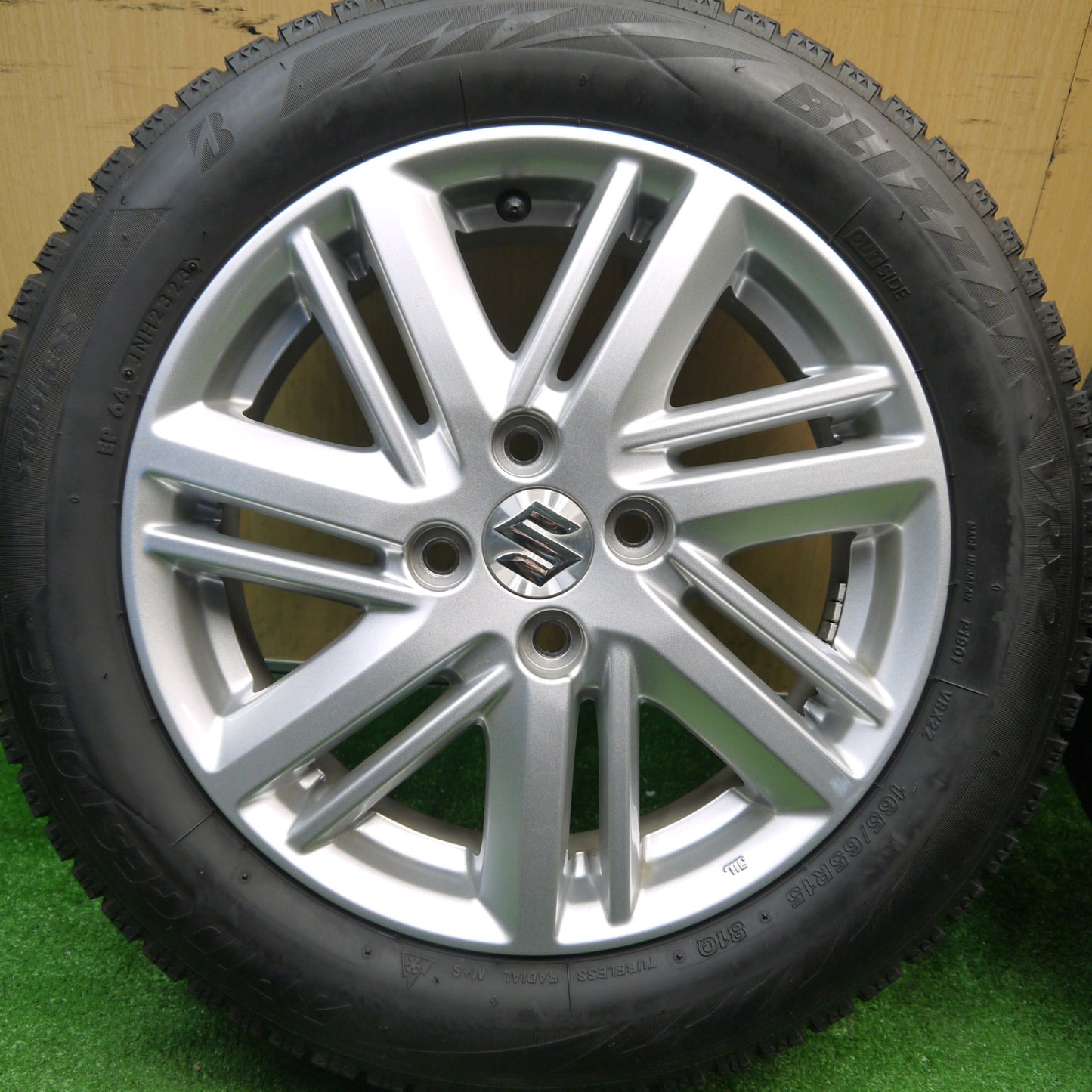 キレイ！23年★スズキ MA37S ソリオ 純正 165/65R15 スタッドレス ブリヂストン ブリザック VRX2 15インチ PCD100/4H★5111706Hス