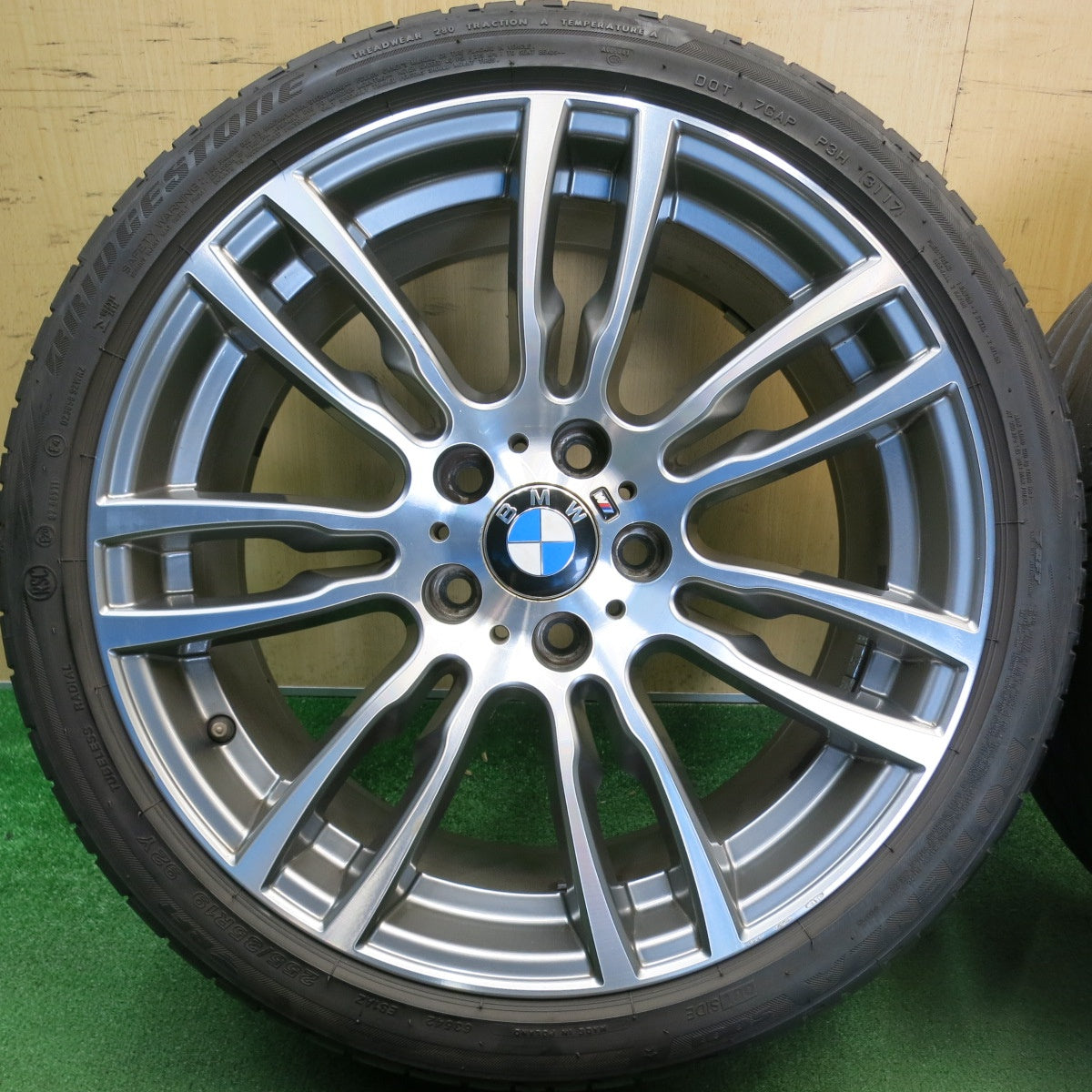 4本価格★BMW F30 F31 3シリーズ Mスポーツ 純正 225/40R19 255/35R19 ブリヂストン ポテンザ S001 RFT ランフラット 19インチ PCD120/5H★6051407HAノ