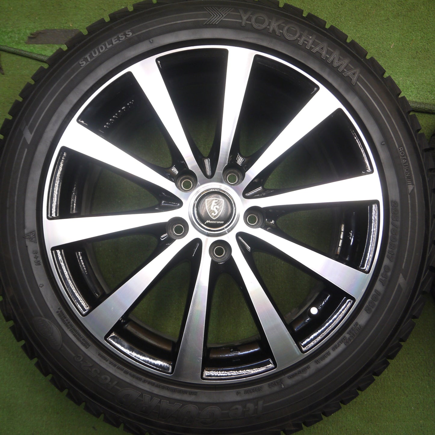 [送料無料] バリ溝！22年！9.5分★スタッドレス 225/50R17 ヨコハマ アイスガード iG52c MANARAY SPORT PCD114.3/5H★4030110Hｽ