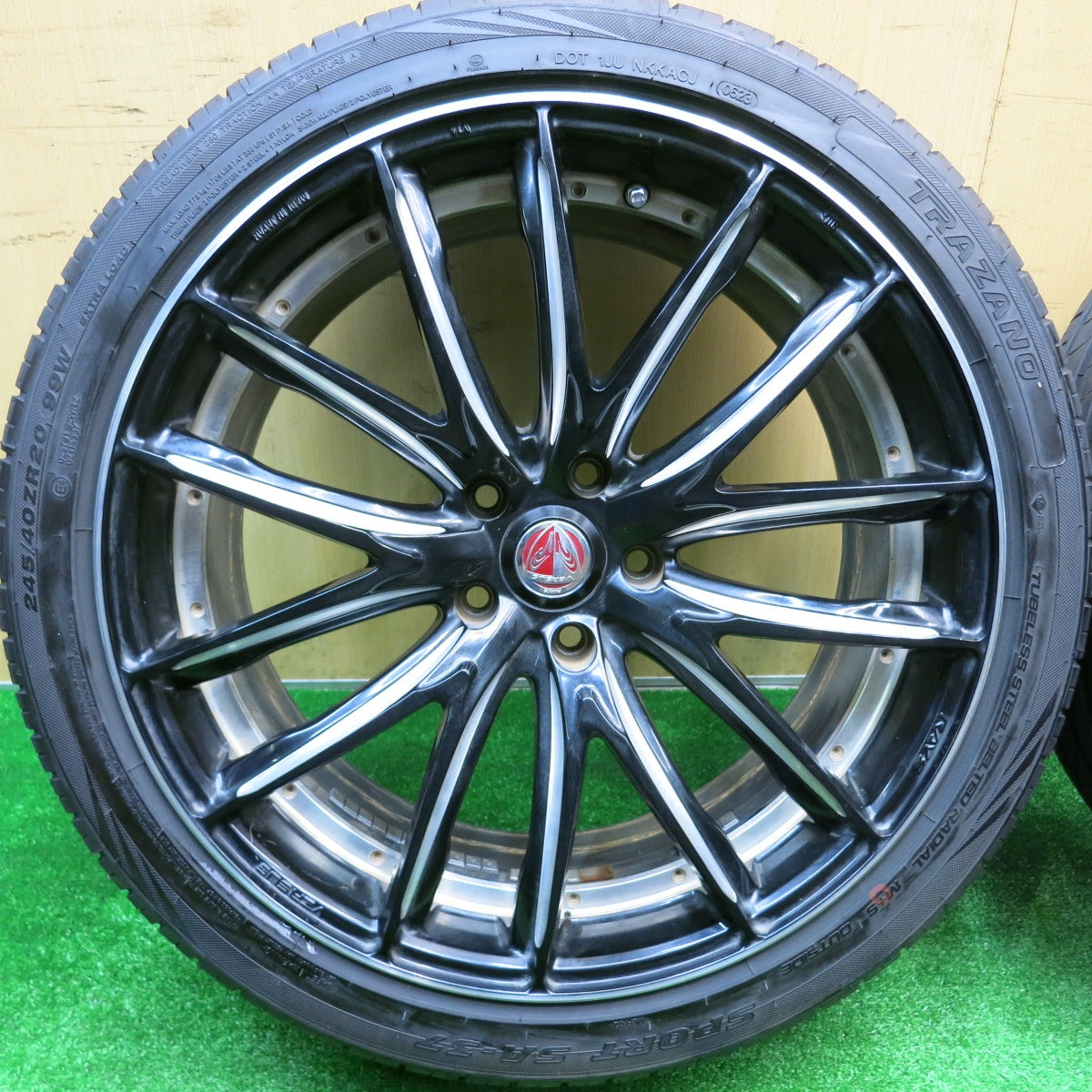 バリ溝！23年！9.5分★RAYS VERSUS STRATAGIA PALLAS 245/40R20 ミネルバ F205 トラザノ スポーツ SA-37 レイズ ベルサス ストラテジーア パラス 20インチ PCD114.3/5H★5102002AKノ