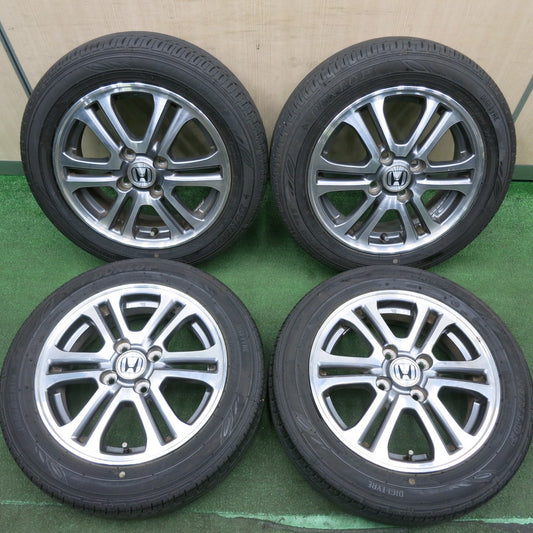 *送料無料* バリ溝！22年！8.5分★ホンダ N-BOX 純正 155/65R14 ダンロップ EC202 14インチ Nボックス PCD100/4H★4051304HAノ