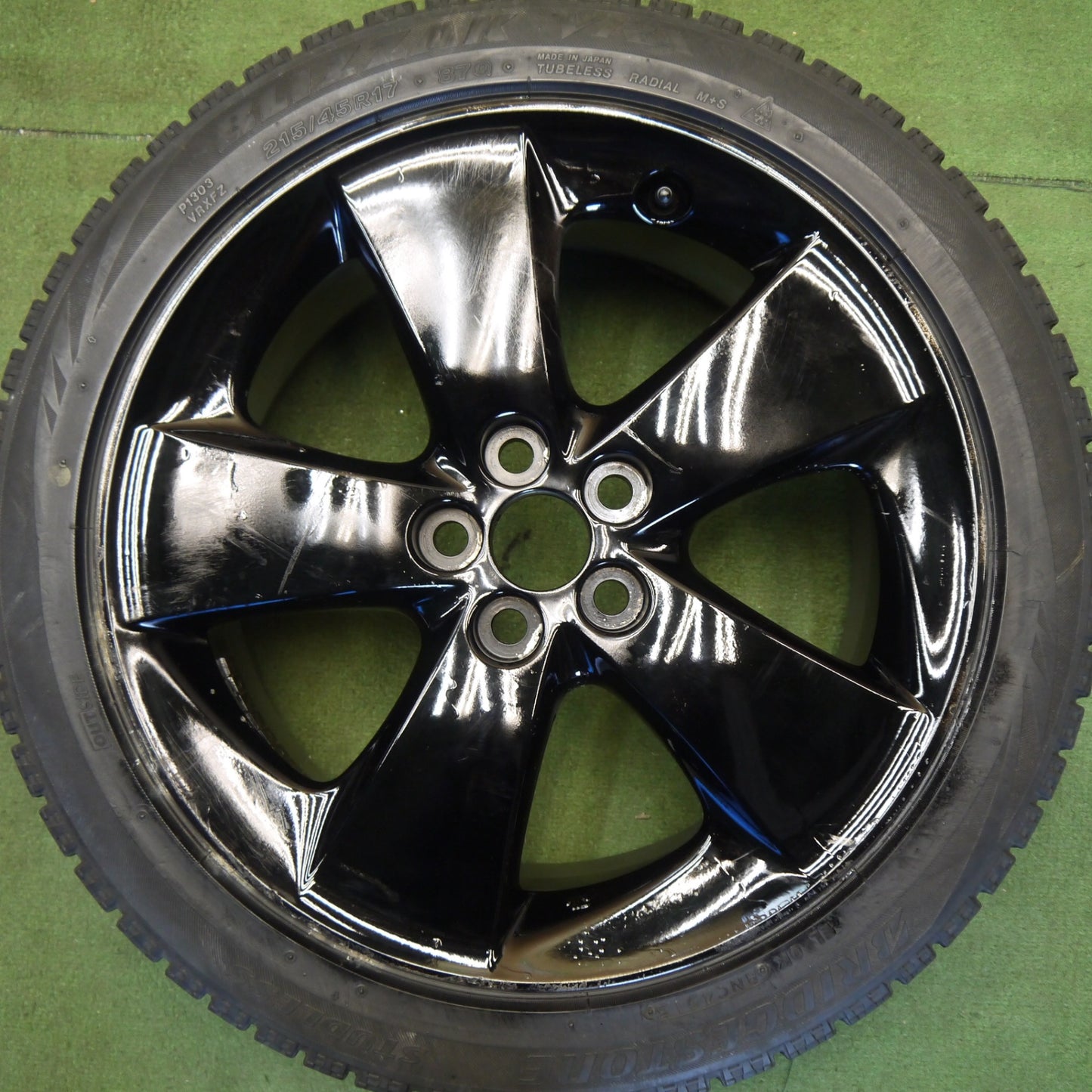 バリ溝！8.5分★トヨタ 30系 プリウス S ツーリング 純正 215/45R17 スタッドレス ブリヂストン ブリザック VRX2 17インチ PCD100/5H★6052502Hス