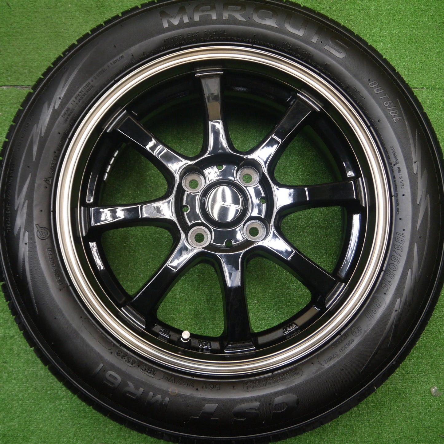 [送料無料] バリ溝！23年！キレイ！9.5分★G-SPEED 185/60R15 マーキス CST MR61 Gスピード 15インチ PCD100/4H★4102303Hノ