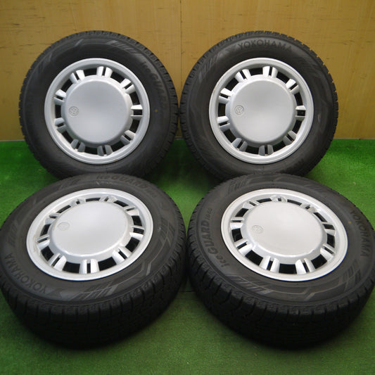 [送料無料] バリ溝！21年！9.5分★ワーゲン ヴァナゴン 70ACU 純正 スチール 205/65R15 スタッドレス ヨコハマ アイスガード iG60 15インチ PCD112/5H★5012803Hス