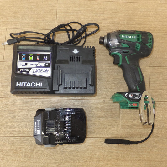 [送料無料] ジャンク★日立 コードレスインパクトドライバ WH18DDL2　急速充電器 UC18YSL3　HiKOKI 蓄電池 BSL36A18　セット★