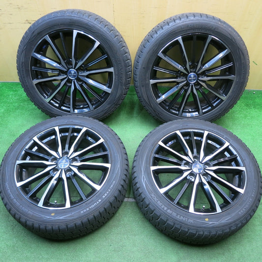 バリ溝！9分★スタッドレス 225/50R18 ダンロップ ウインターマックス WM01 SMACK ENKEI スマック エンケイ 18インチ PCD114.3/5H★5050509HAス