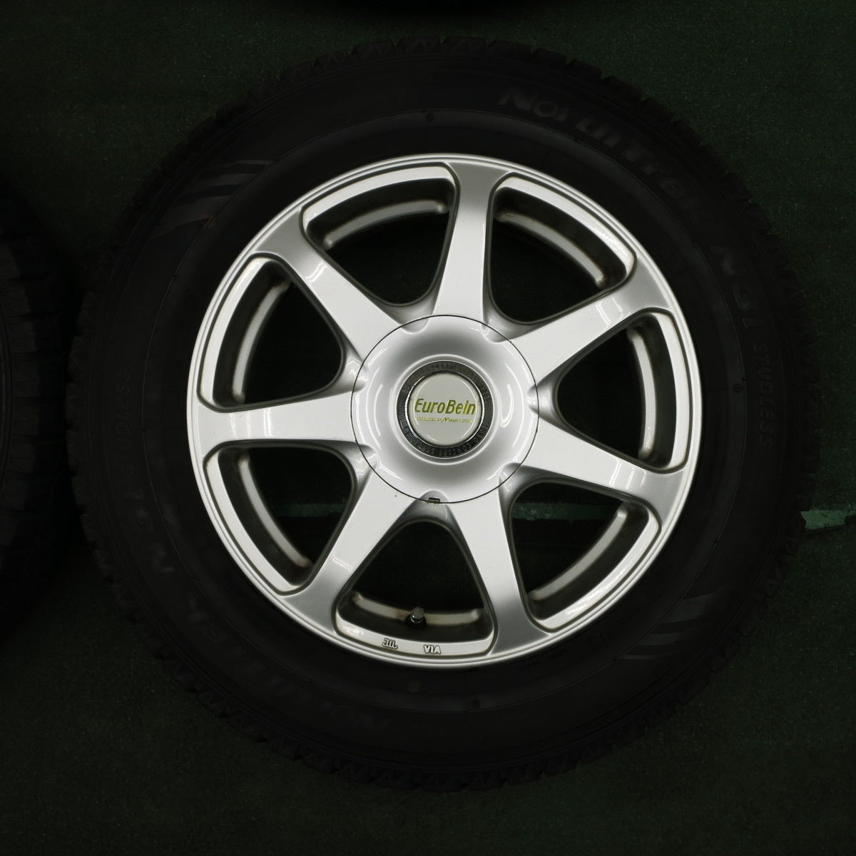 *送料無料* バリ溝！ほぼ10分★スタッドレス 195/65R15 オートバックス ノーストレック N3i EuroBein マナレイ PCD100 114.3/5H マルチ★4040606TNス