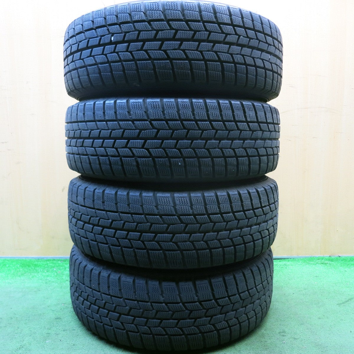 バリ溝！8.5分★プリウス 等 195/65R15 スタッドレス グッドイヤー アイスナビ6 ECO FORME エコフォルム 15インチ PCD100/5H★5081007HAス