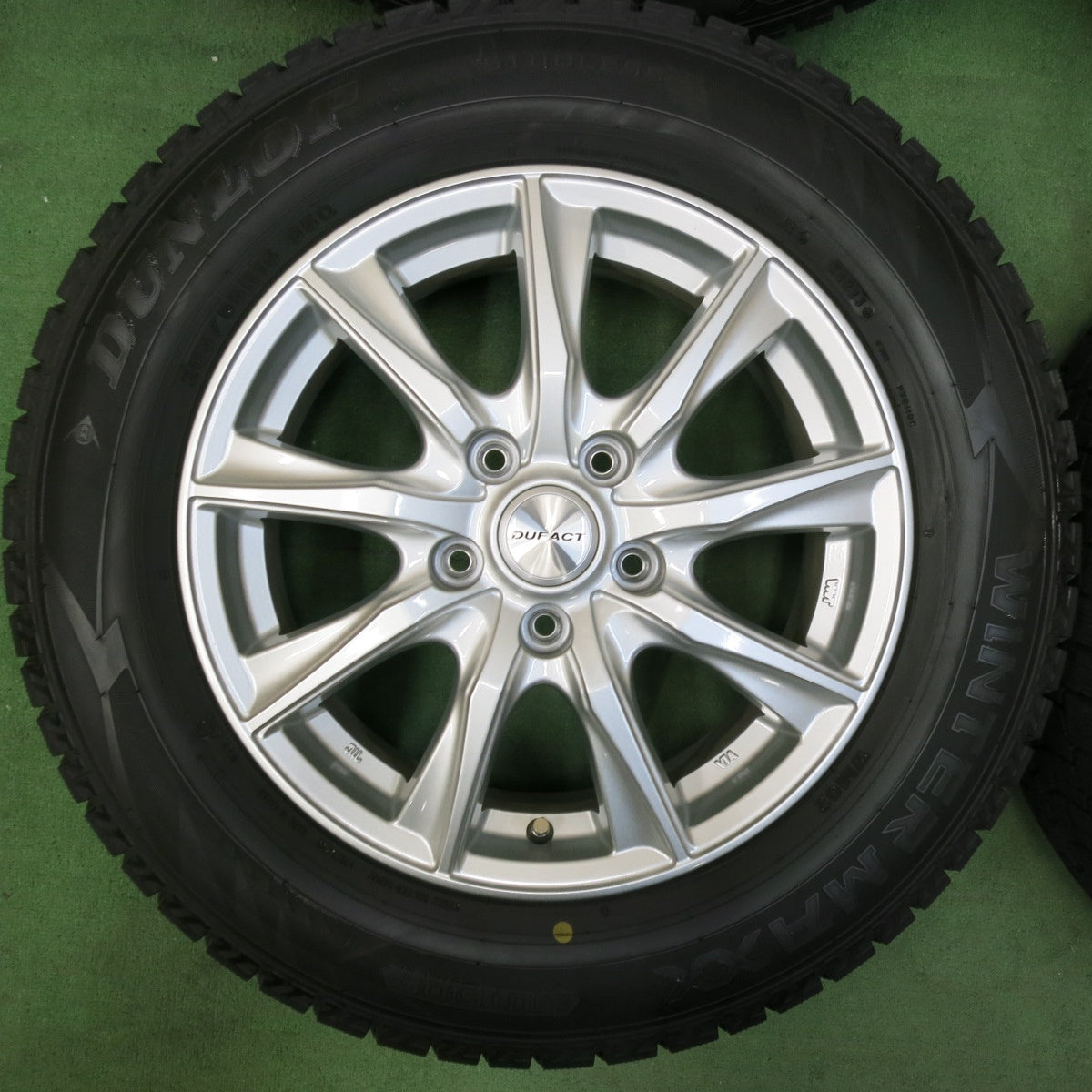 [送料無料] バリ溝！23年！キレイ！ほぼ10分★スタッドレス 205/65R16 ダンロップ ウインターマックス WM02 DUFACT デュファクト 16インチ PCD114.3/5H★4122502SYス