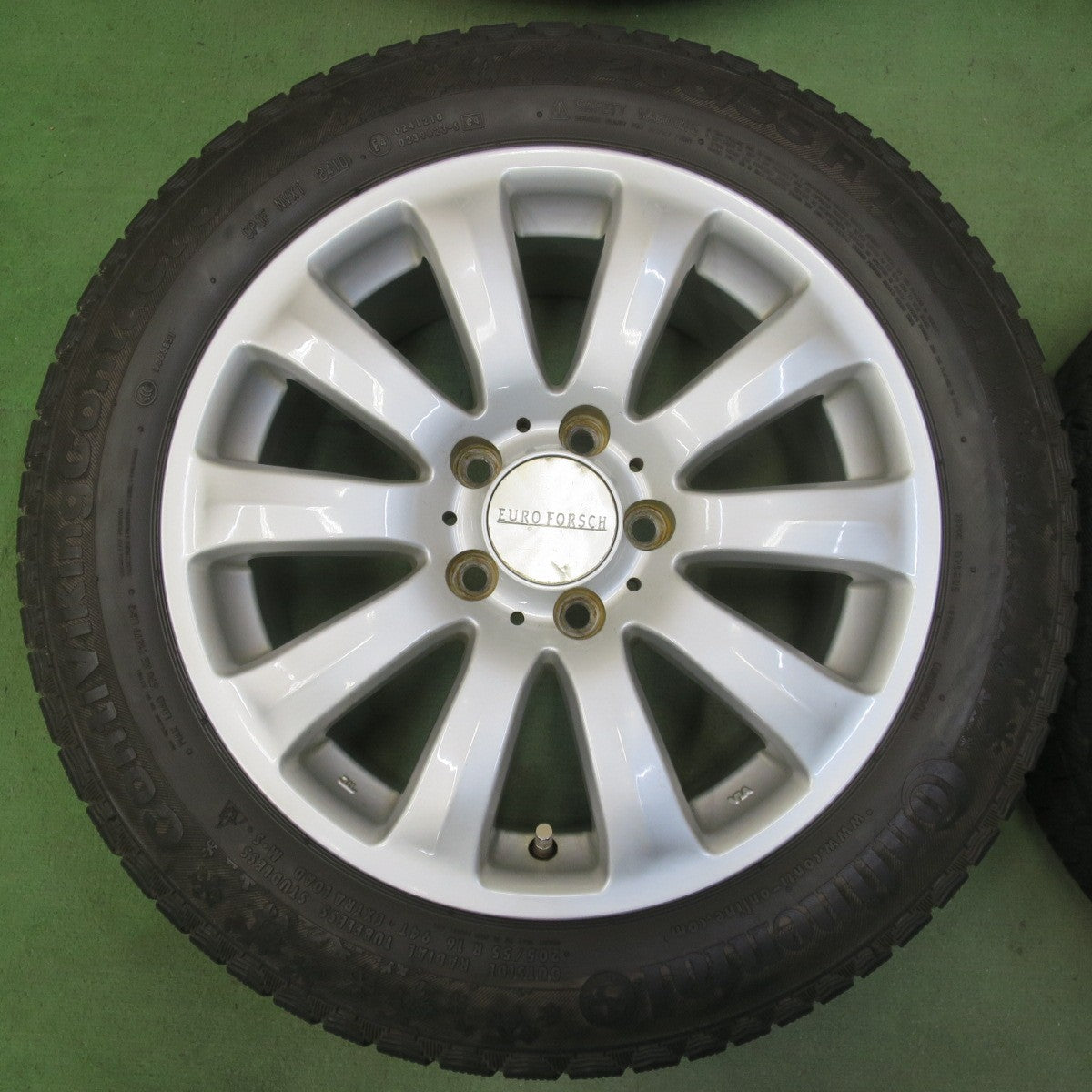 4本価格◎ベンツ 等 EURO FORSCH 205/55R16 スタッドレス コンチネンタル コンチバイキング コンタクト5 ユーロフォルシュ 16インチ PCD112/5H◎6080707イス