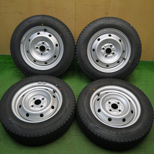 バリ溝！23年！キレイ！9.5分以上★スタッドレス 155/80R14 88/86N ダンロップ ウインターマックス SV01 スチール ホイール 14インチ PCD100/4H★5121005Hス