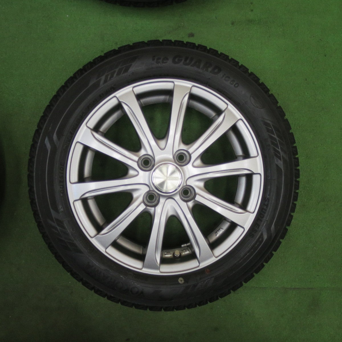 バリ溝！23年！キレイ！9分★スタッドレス 155/65R14 ヨコハマ アイスガード iG60 WEZEN 社外 アルミ 14インチ PCD100/4H★6022703TTス