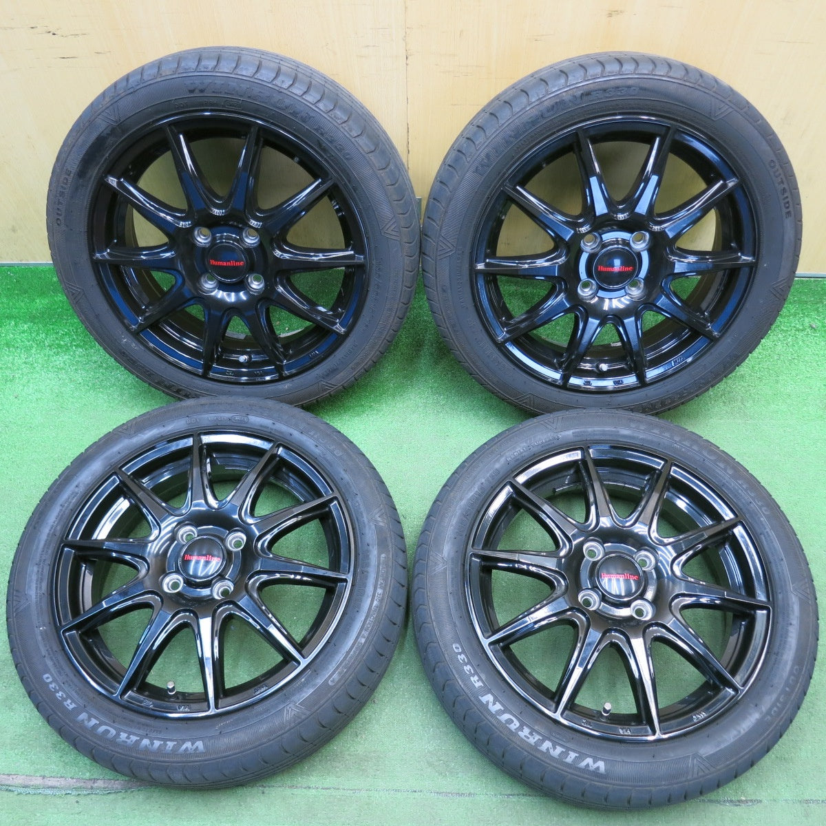 4本価格！23年★165/55R15 ウィンラン R330 Humanline ヒューマンライン 15インチ 軽サイズ N-BOX タント スペーシア 等 PCD100/4H★6042303HAノ
