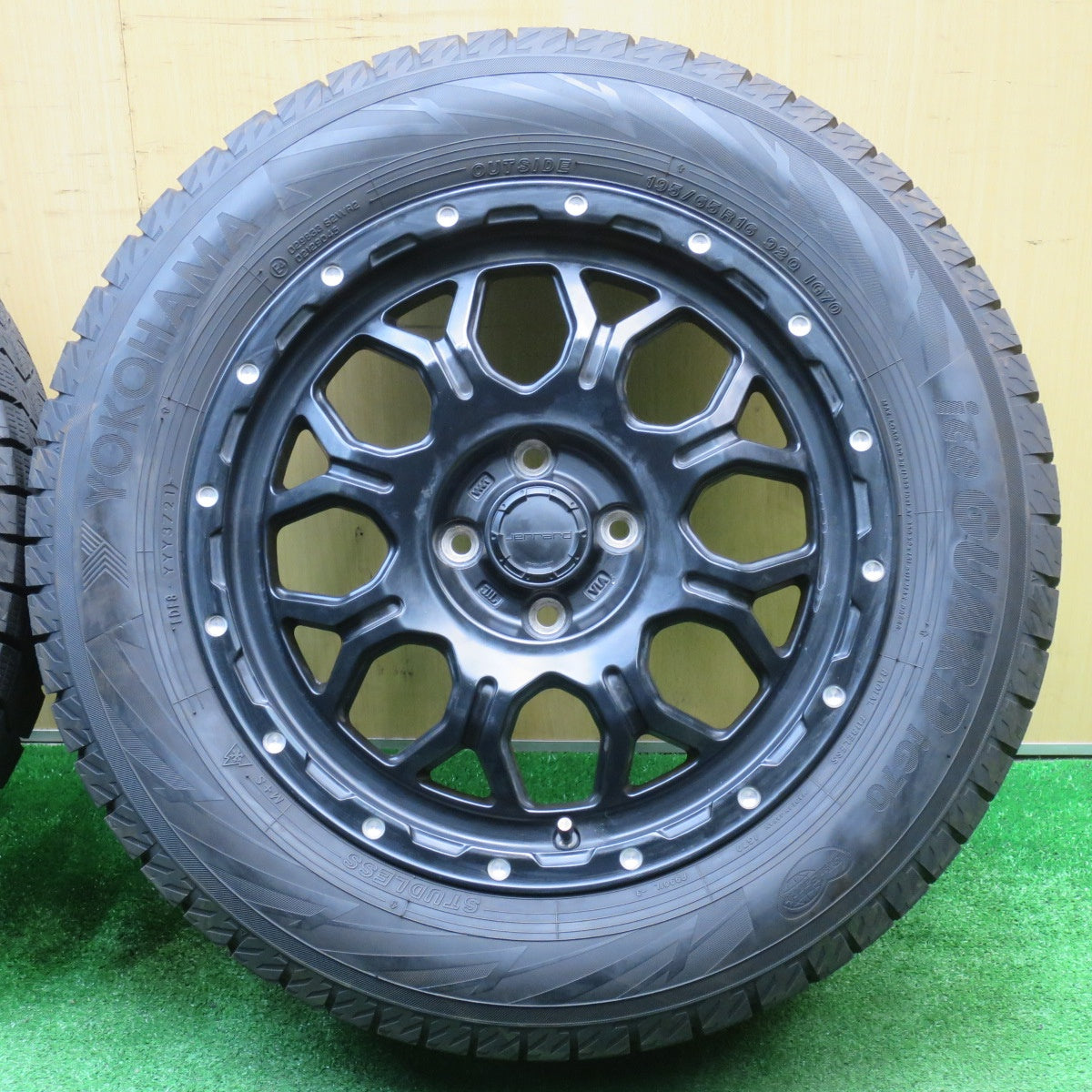 バリ溝！21年！キレイ！9分★スタッドレス 195/65R16 ヨコハマ アイスガード iG70 HI-BLOCK JERRARD ハイブロック ジェラード 16インチ PCD100/4H★5110702NJス