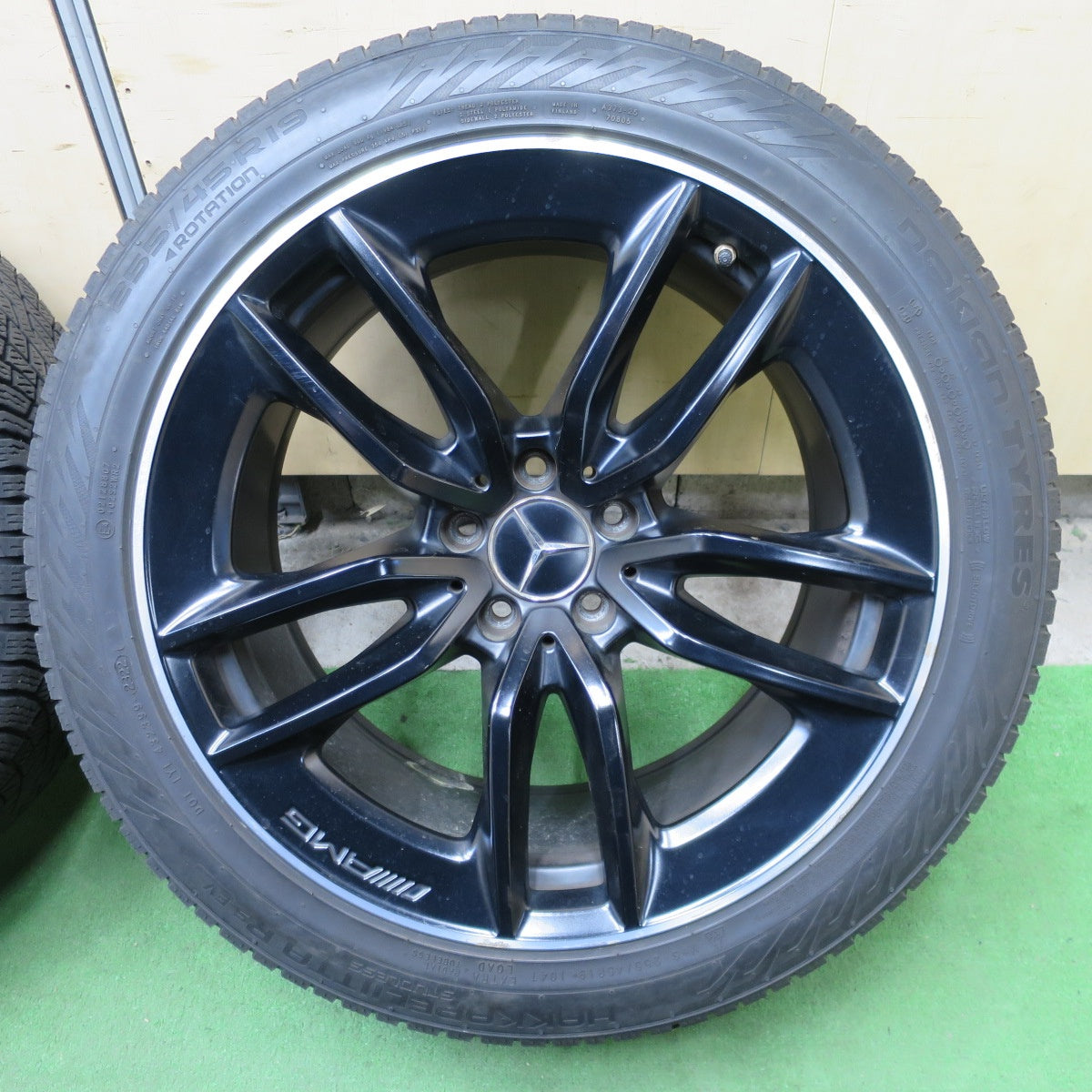 センサー付！22年★ベンツ GT43 GT53 GT63 純正 AMG 255/45R19 285/40R19 スタッドレス ノキアン タイヤ ハッカペリッタ R5 EV 19インチ PCD112/5H★6032702ナス