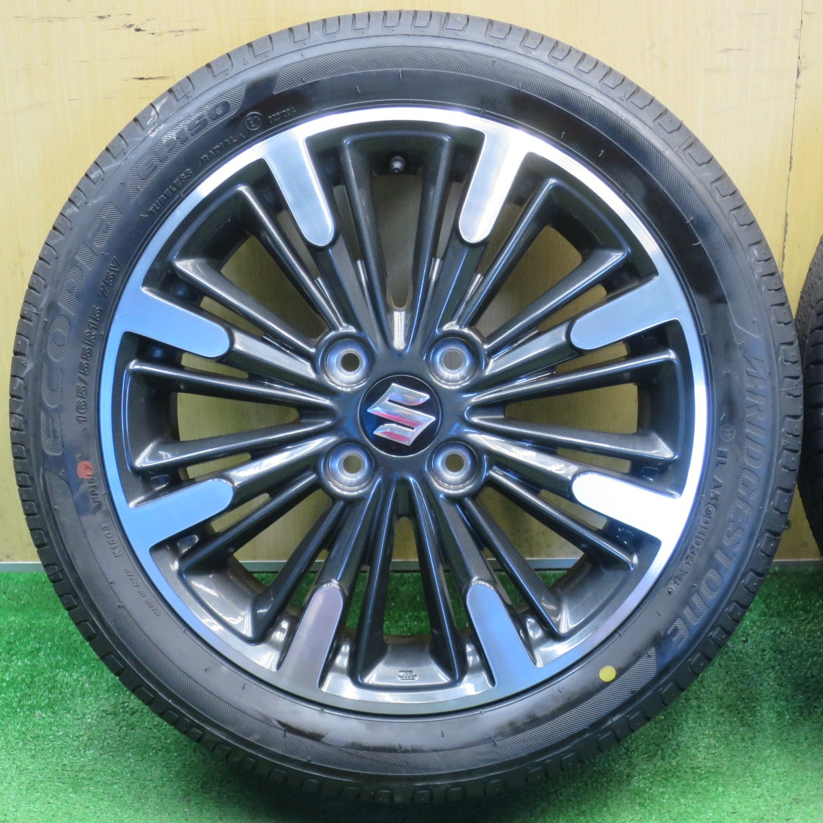 ほぼ未使用！キレイ★スズキ MK53S スペーシア カスタム 純正 165/55R15 ブリヂストン エコピア EP150 15インチ PCD100/4H★6051001NJノ