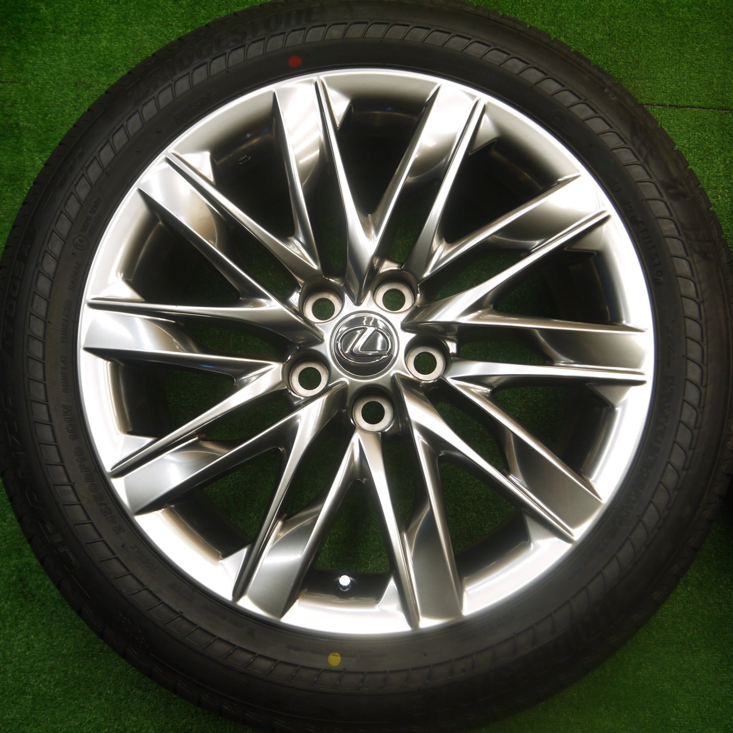 *送料無料* 新車外し★レクサス LS バージョンL 純正 245/50R19 ブリヂストン トランザ T005A RFT 19インチ PCD120/5H★4082703Hノ